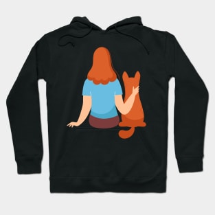 behind every strong woman is her cat Hoodie